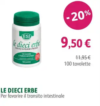 LE DIECI ERBE 100 tavolette