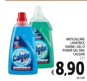 Spazio Conad Calgon anticalcare lavatrice igiene + gel o power gel 3in1 offerta