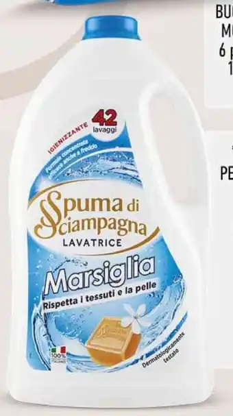 Conad *DETERSIVO LIQUIDO PER LAVATRICE SPUMA DI SCIAMPAGNA marsiglia/bianco 42 lavaggi offerta