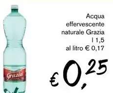 èccoMI Grazia acqua effervescente naturale l 1,5 offerta