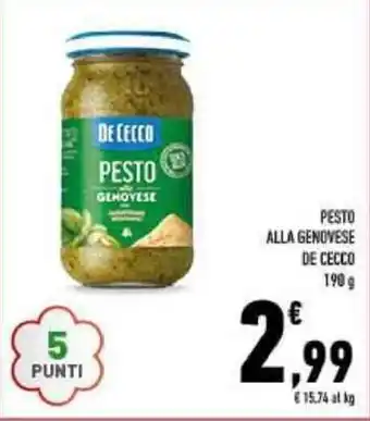 Conad PESTO ALLA GENOVESE DE CECCO 190 g offerta