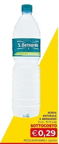 Mercatò S. bernardo acqua naturale offerta