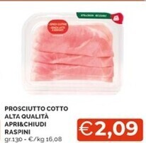 Mercatò Raspini prosciutto cotto alta qualita apri&chiudi offerta