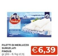 Mercatò Findus filetti di merluzzo surgelati offerta