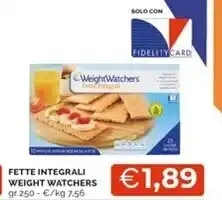 Mercatò Weight watchers fette integrali offerta