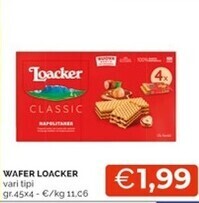 Mercatò Loacker wafer offerta
