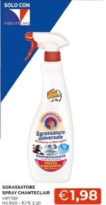 Chanteclair sgrassatore spray