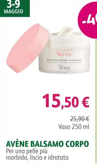 Lloyds Farmacia AVÈNE BALSAMO CORPO Per una pelle più morbida, liscia e idratata Vaso 250 ml offerta