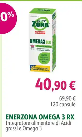 Lloyds Farmacia ENERZONA OMEGA 3 RX Integratore alimentare di Acidi grassi e Omega 3 RX 120 capsule offerta