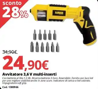 Brico Io Avvitatore 3,6 V multi-inserti offerta