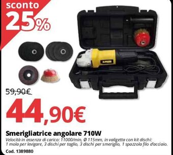 Smerigliatrice angolare 710W