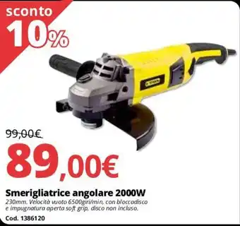 Brico Io Smerigliatrice angolare 2000W offerta