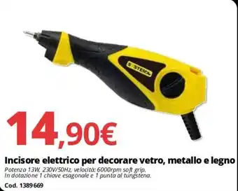 Brico Io Incisore elettrico per decorare vetro, metallo e legno offerta