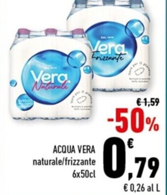 Conad Margherita ACQUA VERA naturale/frizzante 6x50cl offerta