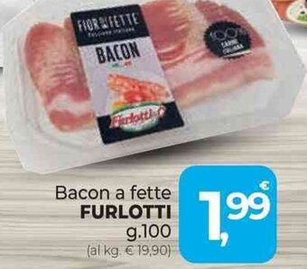 Supermercati Dok Bacon a fette FURLOTTI g.100 offerta