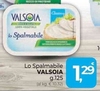 Supermercati Dok Lo Spalmabile VALSOIA g.125 offerta