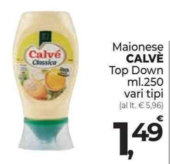 Supermercati Dok Maionese CALVE Top Down ml 250 offerta