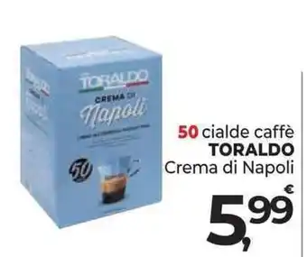 Supermercati Dok 50 cialde caffè TORALDO Crema di Napoli offerta