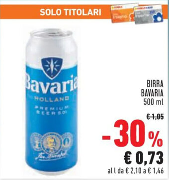 Conad Margherita BIRRA BAVARIA 500 ml offerta