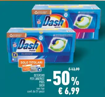 Conad Margherita DETERSIVO PER LAVATRICE PODS DASH conf. da 31 pezzi offerta