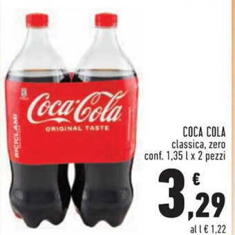 Conad Margherita COCA COLA classica, zero conf. 1,35 l x 2 pezzi offerta
