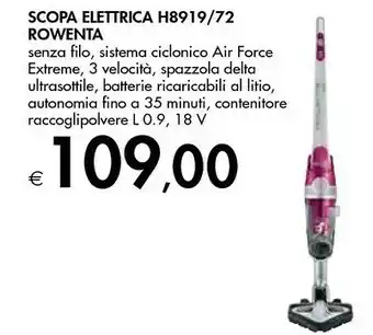 Bennet Rowenta Air Force Extreme Silence RH8919 Scopa Elettrica Senza Sacchetto Rosa 0,5 L offerta