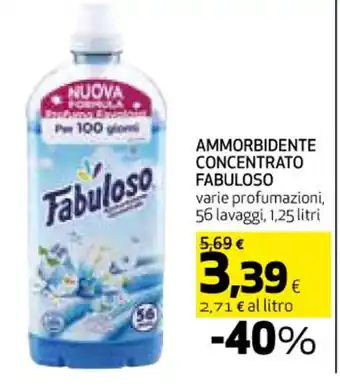 Coop AMMORBIDENTE CONCENTRATO FABULOSO 56 lavaggi, 1,25 litri offerta