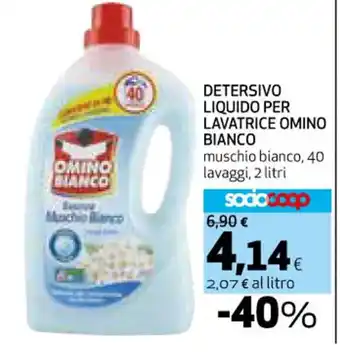 Coop DETERSIVO LIQUIDO PER LAVATRICE OMINO BIANCO 1 litri offerta