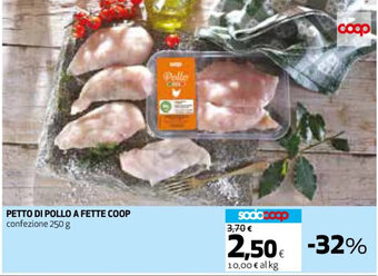 Coop PETTO DI POLLO A FETTE COOP 250 g offerta