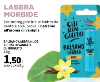 Coop BALSAMO LABBRA NUDE AROMA DI VANIGLIA CHIRINGUITO 4,8 g offerta