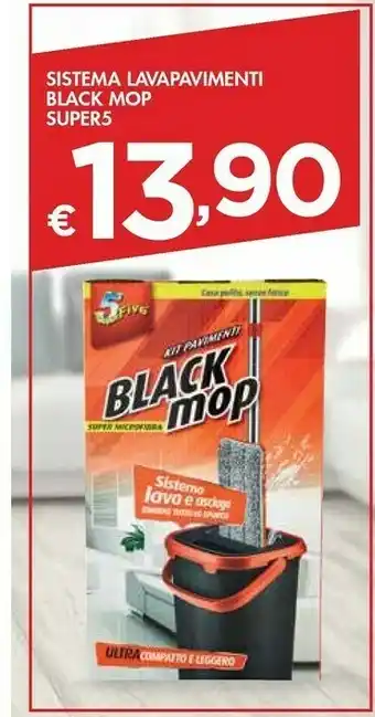 Bennet Super5 Sistema Lavapavimenti Black Mop offerta