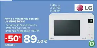 Carrefour LG Forno A Micronde Con Grill Mh6336gih offerta
