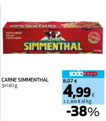 Coop CARNE SIMMENTHAL 3x140 g offerta