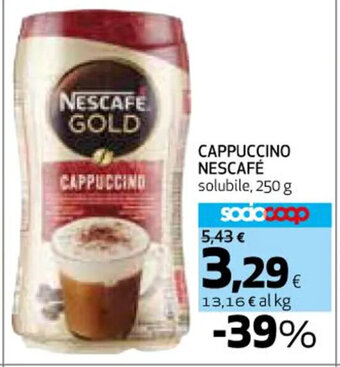 Coop CAPPUCCINO NESCAFÉ solubile, 250 g offerta