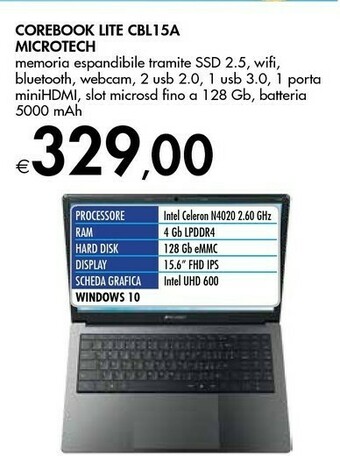 Bennet Microtech Corebook LITE CBL15A offerta