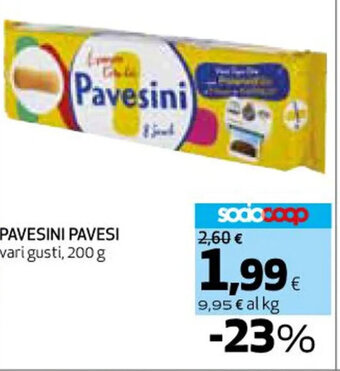Coop PAVESINI PAVESI vari gusti, 200 g offerta