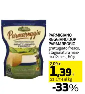 Coop PARMIGIANO REGGIANO DOP PARMAREGGIO 12 mesi 60 g offerta