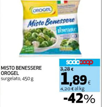Coop MISTO BENESSERE OROGEL 450 g offerta