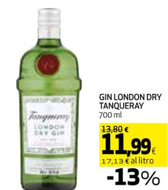 Coop GIN LONDON DRY TANQUERAY 700 ml offerta
