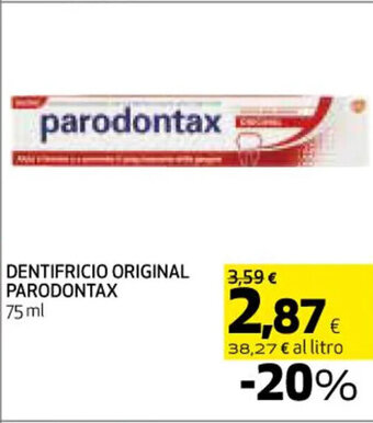 Coop DENTIFRICIO ORIGINAL PARODONTAX 75 ml offerta
