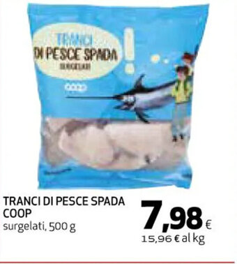 Coop TRANCI DI PESCE SPADA COOP surgelati, 500 g offerta