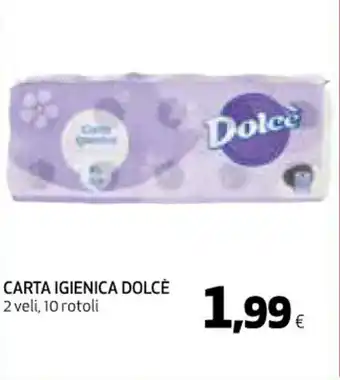 Coop CARTA IGIENICA DOLCE 2 veli, 10 rotoli offerta