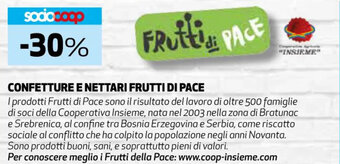 Coop CONFETTURE E NETTARI FRUTTI DI PACE offerta
