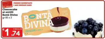 Despar Bontà divina Cheesecake Mirtilli 170 G(ml) offerta