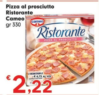 Despar Cameo Pizza Al Prosciutto Ristorante 330 G(ml) offerta