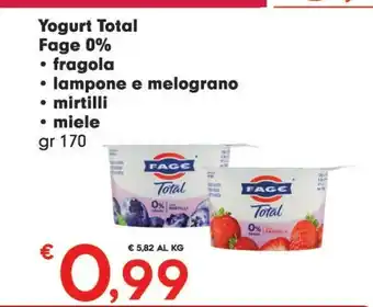 Despar Fage Total 0% Con Fragola 170 G(ml) offerta