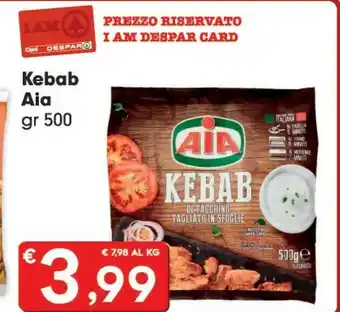 Despar Aia Kebab Di Tacchino Tagliato In Sfoglie offerta