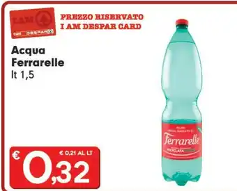 Despar Ferrarelle Acqua Minerale Effervescente Naturale 1500 G(ml) offerta