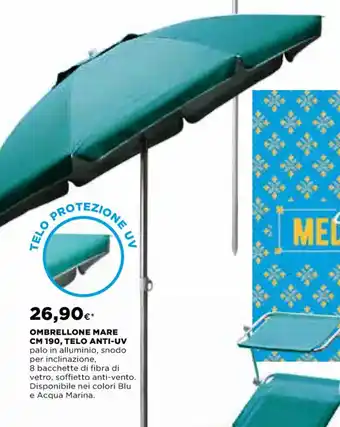 Coop OMBRELLONE MARE CM 190, TELO ANTI-UV offerta