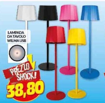 Risparmio Casa LAMPADA DA TAVOLO WILMA USB offerta